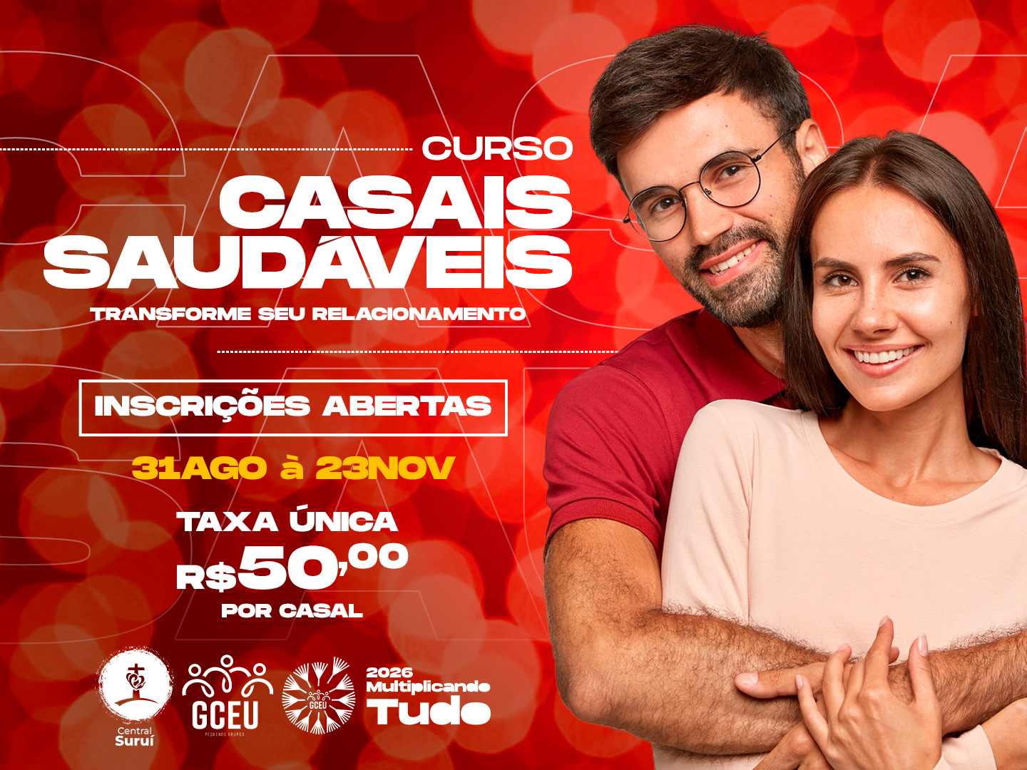 Curso Casais Saudáveis abre nova turma com inscrições já disponíveis